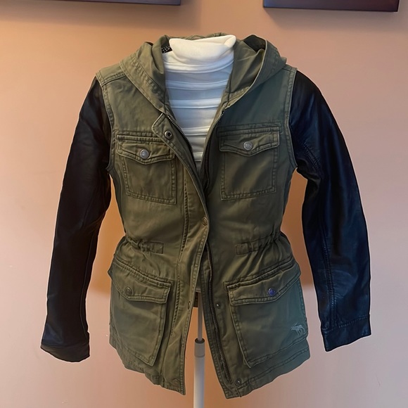 Abercrombie kids army green jacket - Picture 1 of 8